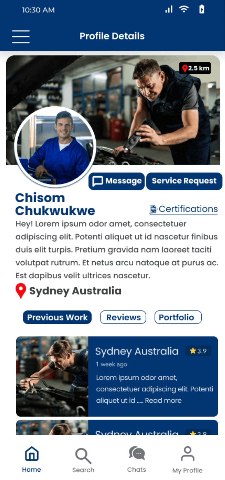 Hosting Company Layout Preview