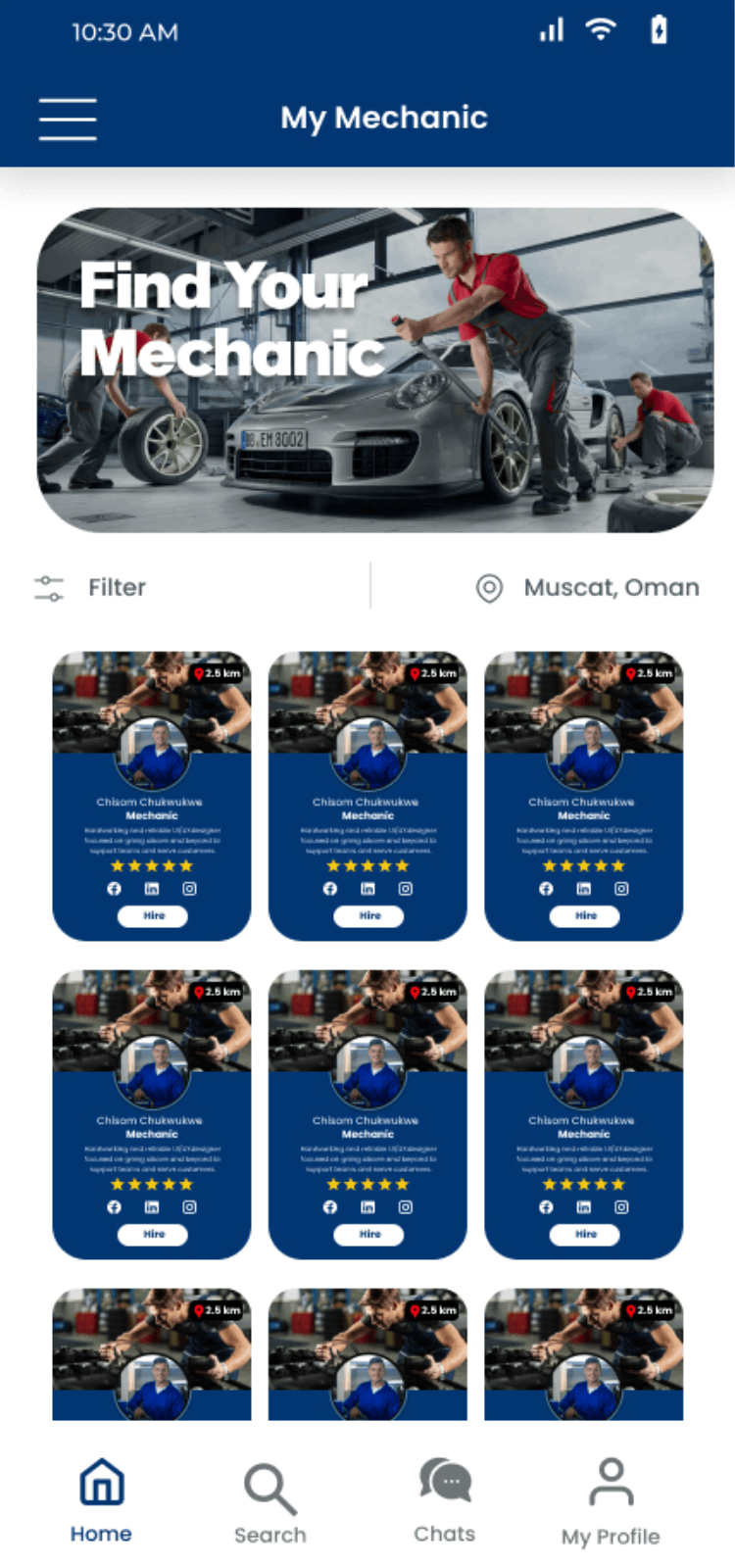 Hosting Company Layout Preview